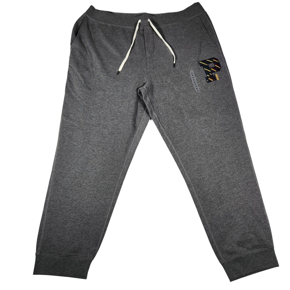 Polo Ralph Lauren‎ Big LOGO  Fleece Joggers Athletic Mens 4XLT Big and Tall Gray